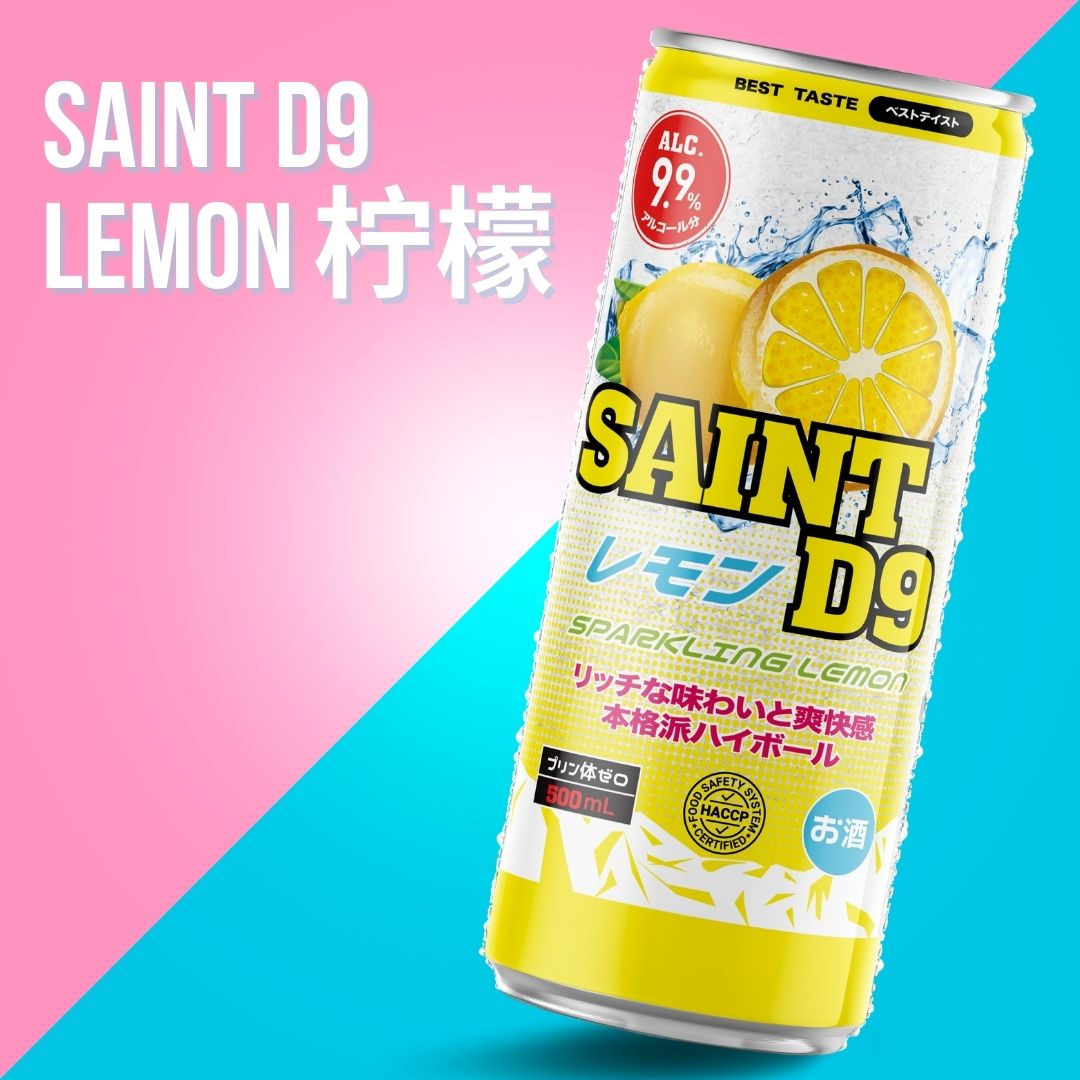 Saint D9 Lemon 柠檬 24 x 375ml - BevSale