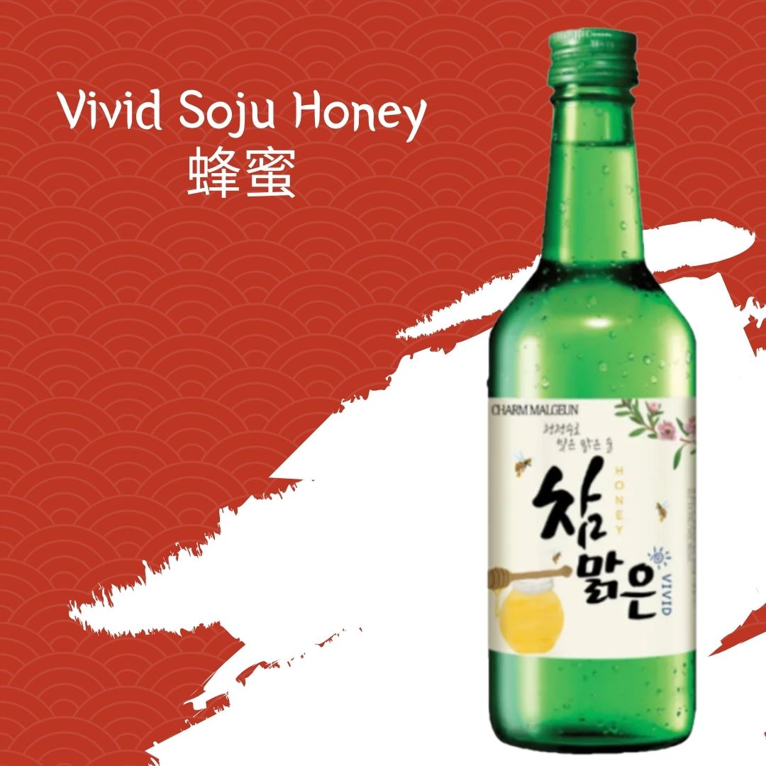 Vivid Soju Honey 蜂蜜 20 x 360ml - BevSale